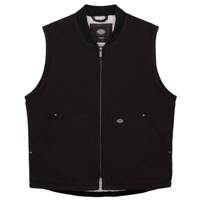 Dickies Duck High Pile Sherpa Lined Dark Brown Vest