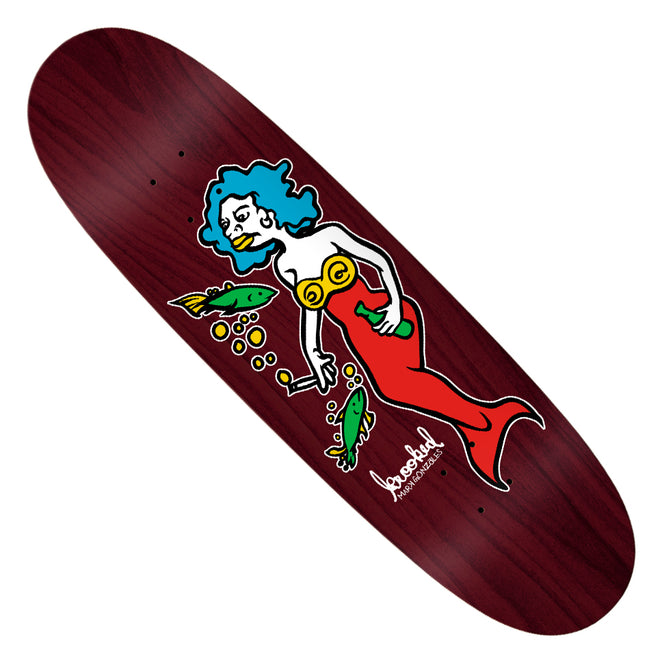 Krooked Mark Gonzales Mermaid Shaped Deck