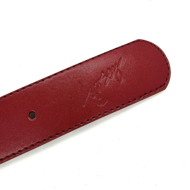 Loosey Maroon Stud Finder Belt
