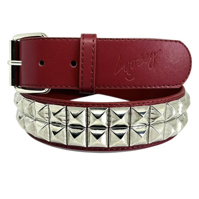 Loosey Maroon Stud Finder Belt