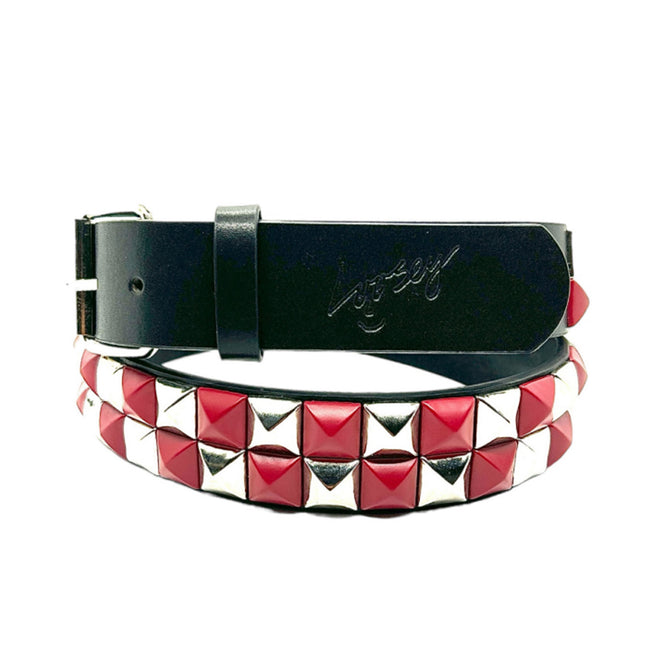 Loosey Red Checkered Stud Belt