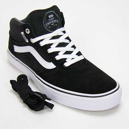 Vans Gilbert Crockett Pro Mid Shoe, Black/ Asphalt/ White in stock at SPoT  Skate Shop