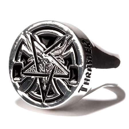 Independent Indy X Thrasher Pentagram Cross Ring, Silver in stock at SPoT  Skate Shop