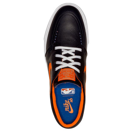 Nike SB Zoom Stefan Janoski NBA Shoes, Black/ Brilliant Orange/ Rush Blue  in stock at SPoT Skate Shop