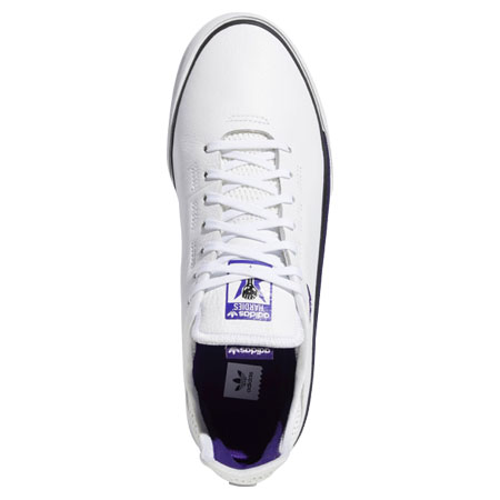 adidas Sabalo X Hardies Shoes, Cloud White/ Collegiate Purple/ Core Black  in stock at SPoT Skate Shop