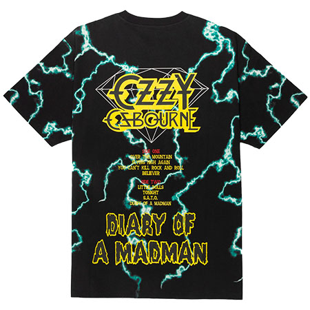 Diamond Diamond x Ozzy Osbourne Mad Lightning All Over T Shirt in stock at Skate Shop