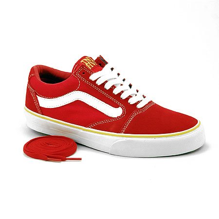 Vans Tony Trujillo TNT 5 Shoes, Red/ Gold/ White in stock at SPoT Skate Shop