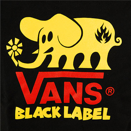 Vans Vans X Black Label Skateboards Boys T Shirt, Black in stock Skate Shop