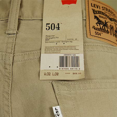 Levis 504 Regular Straight Fit Pants in stock at SPoT Skate Shop
