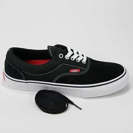 Vans Era Pro Shoes, Black/ White/ Red in stock at SPoT Skate Shop