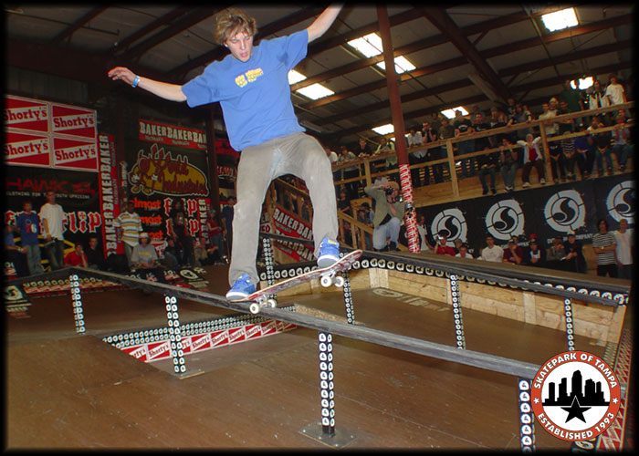 Colt Bowden - frontside 5-0 on the step-up rail