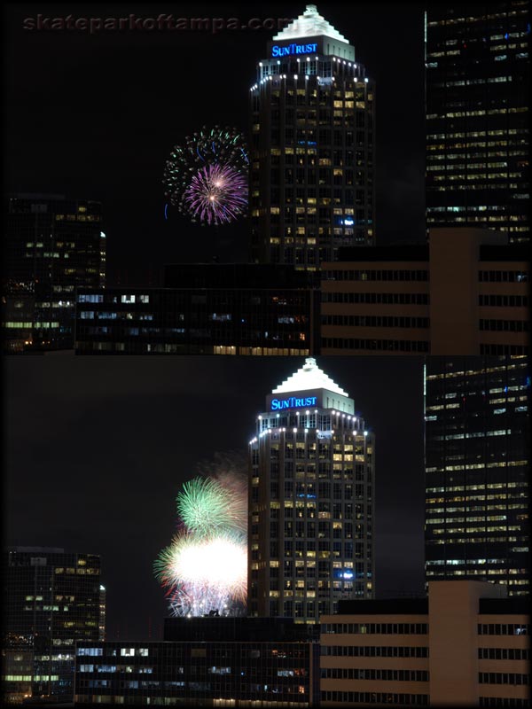 Fireworks in Downtown Tampa