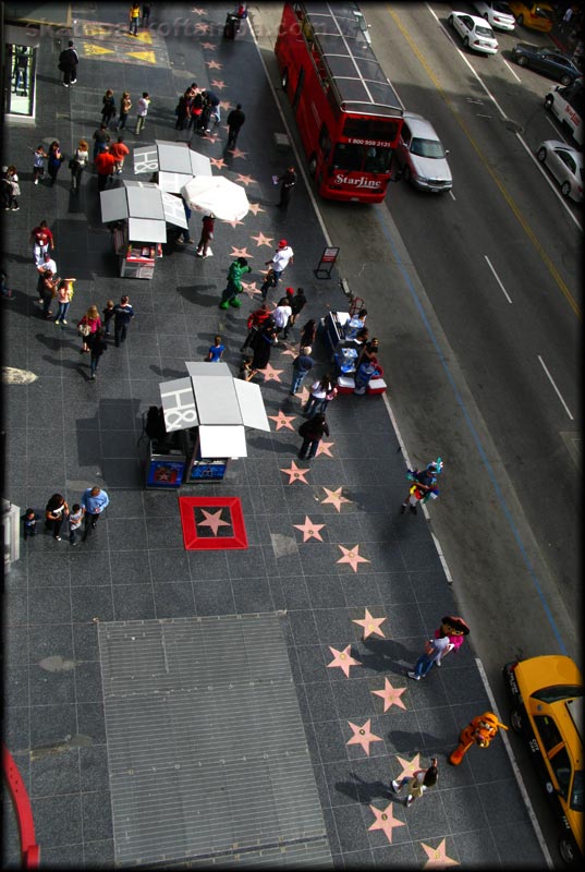 This is the scene on Hollywood Boulevard