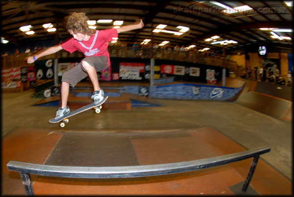 Noah Berger has a nice downward pointing ollie