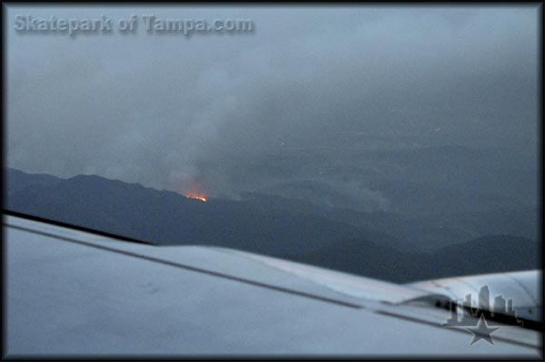 California Wildfires Seen From an Airplane