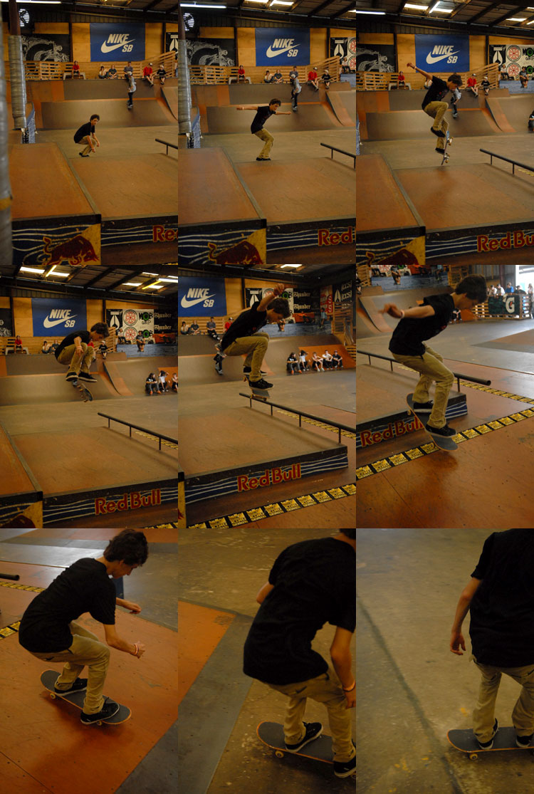 Here's a sequence of Jereme's kickflip