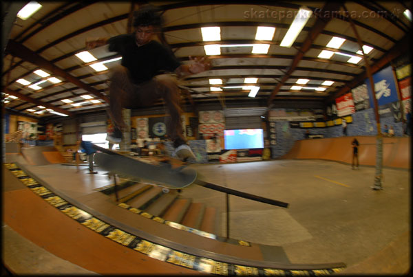 Baby Dyson made this kickflip frontside 50-50
