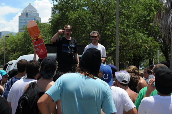 Ed and Clements auctioned off decks to raise money