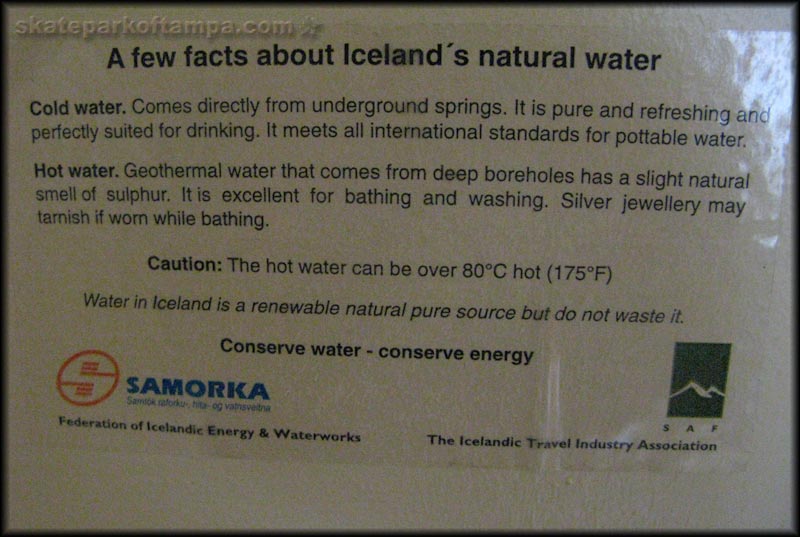 Iceland Tap Water