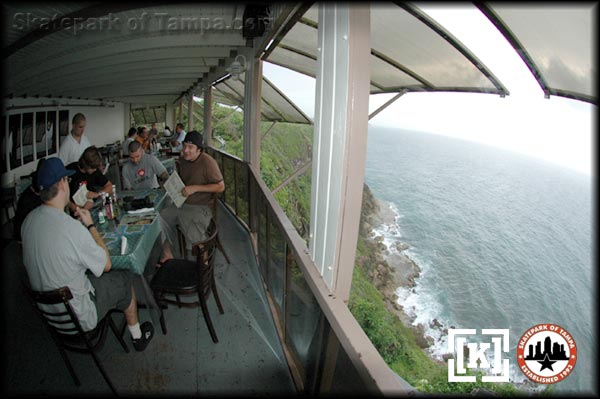 Cliffside view from a restaurant we ate at