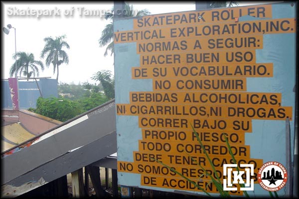 Spanish skate park rules