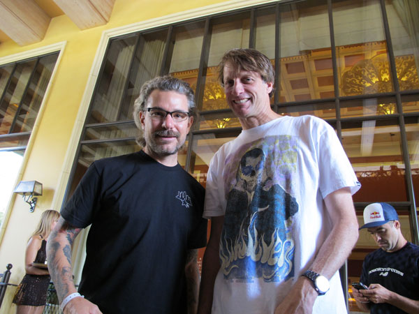 Tony Hawk and some other really famous guy