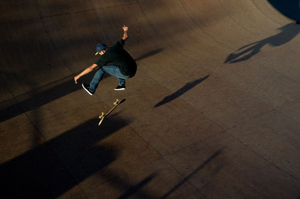 Another 360 flip, mob looking shadow
