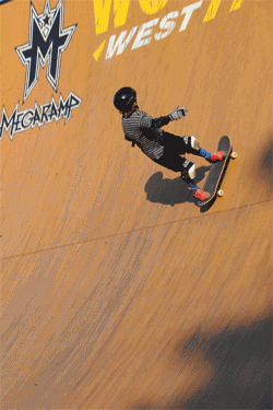 Skateboarding 900 on the MegaRamp: Tom Schaar