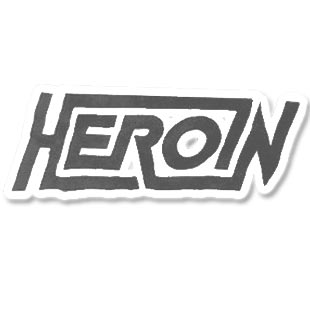 Heroin Skateboards Squared Logo T Shirt, Black