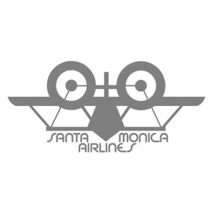 Santa Monica Airlines Julien Stranger Flying High T Shirt, Black