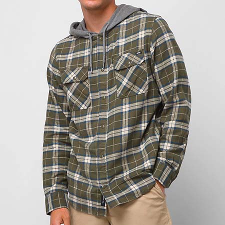 Vans Parkway II Hooded Flannel Button-Up Shirt in stock at SPoT Skate Shop