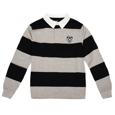 Magenta Rugby Long Sleeve Polo Shirt in stock at SPoT Skate Shop