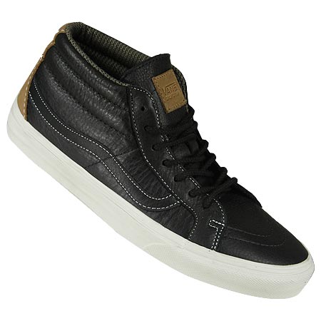 Vans Sk8-Mid CA Shoes, Leather/ Black 