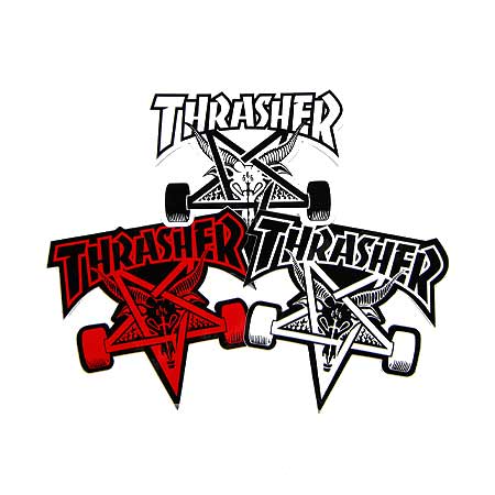 THRASHER SKATE-GOAT SKATEBOARD PATCH AND STICKER 