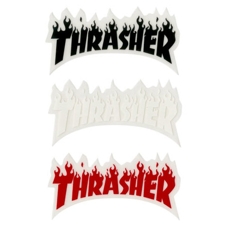 Thrasher Magazine Flame Logo Sticker in stock at SPoT Skate Shop