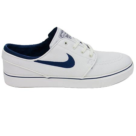 Nike Zoom Stefan Janoski Canvas Shoes, Summit White/ Midnight Navy in stock  at SPoT Skate Shop