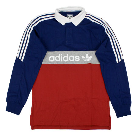 adidas Rugby Nautical Polo Long Sleeve Shirt in stock at SPoT Skate Shop