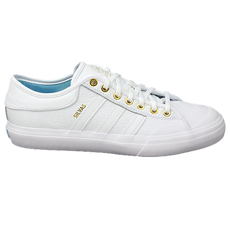 adidas Miles Silvas Matchcourt Shoes, Running White/ Metallic Gold/ Ice  Blue in stock at SPoT Skate Shop