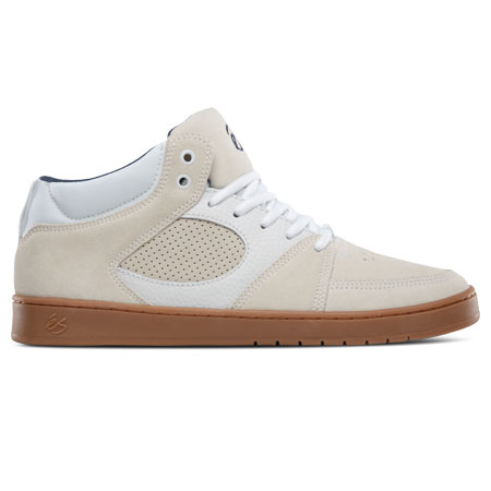 eS Footwear Accel Slim Mid Shoes, White/ Gum/ Tom Asta in stock at SPoT  Skate Shop