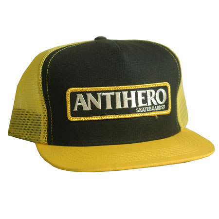 Anti-Hero Black Hero Patch Adjustable Mesh Hat in stock at SPoT Skate Shop