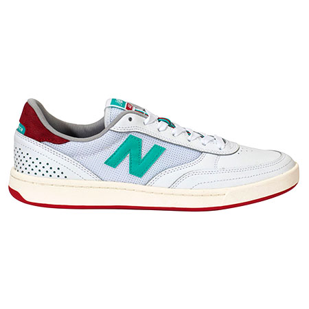 New Balance Numeric 440 Tom Knox Shoes, White/ Teal/ Red in stock at SPoT  Skate Shop