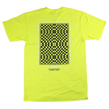 Vans Warped Check T Shirt, Sunny Lime in stock at SPoT Skate Shop