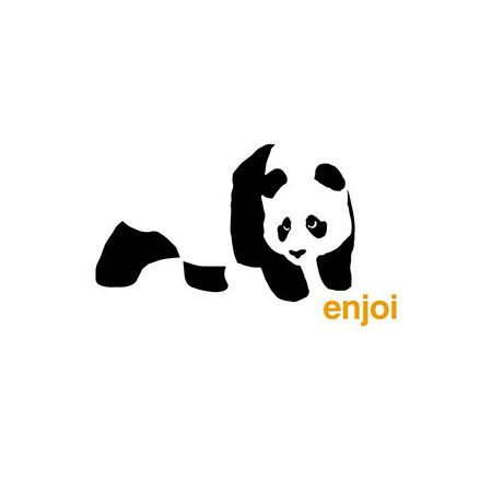enjoi Panda Logo Sticker in stock at SPoT Skate Shop