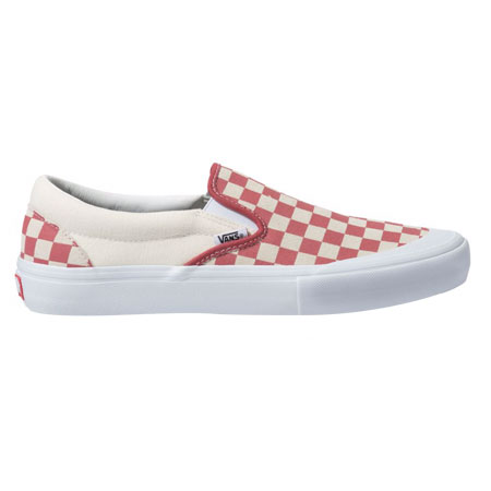 Vans Slip-On Pro Toe Cap Shoes, Checkerboard/ Mineral Red in stock at SPoT  Skate Shop