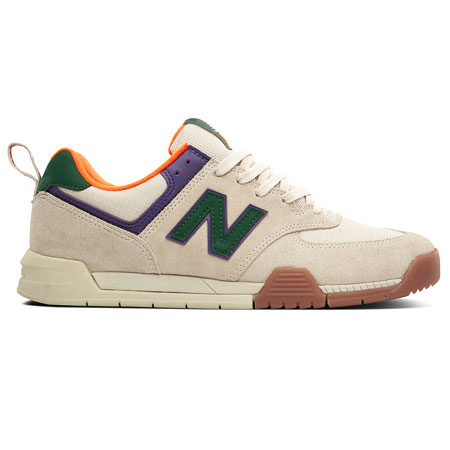 New Balance AM574 Shoes, Bone/ Green in stock at SPoT Skate Shop