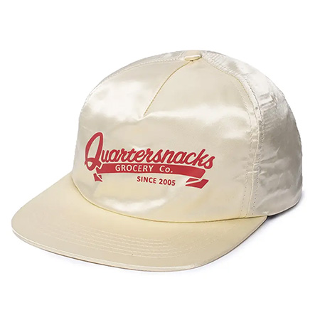 Quartersnacks Grocery Satin Snap-Back Hat in stock at SPoT Skate Shop