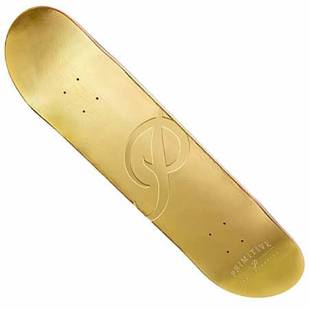 Primitive Skateboarding Gold Classic P Deck in stock at SPoT Skate Shop