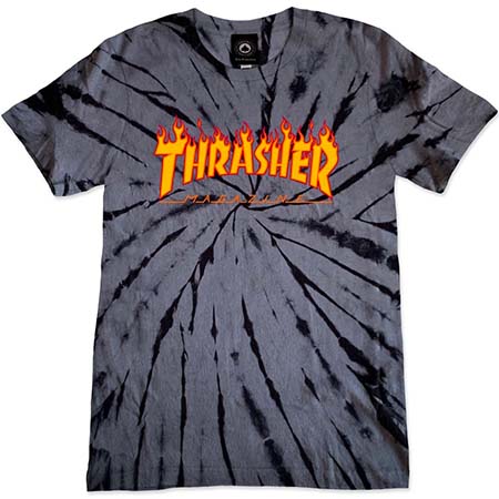 Thrasher Magazine Girls Flame Logo Tie-Dye T Shirt in stock at SPoT Skate  Shop