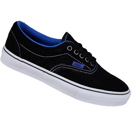 Vans Era Pro Shoes, Black Suede/ Blue/ White in stock at SPoT Skate Shop
