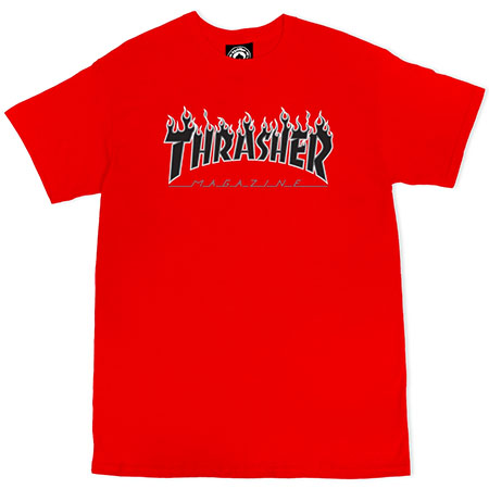 Thrasher Magazine Flame Logo T Shirt in stock at SPoT Skate Shop